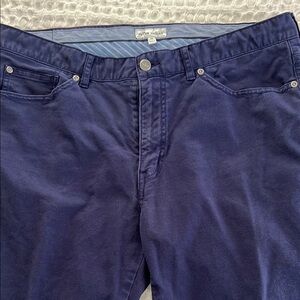 Peter Millar cotton stretch chino. Navy blue 36” waist